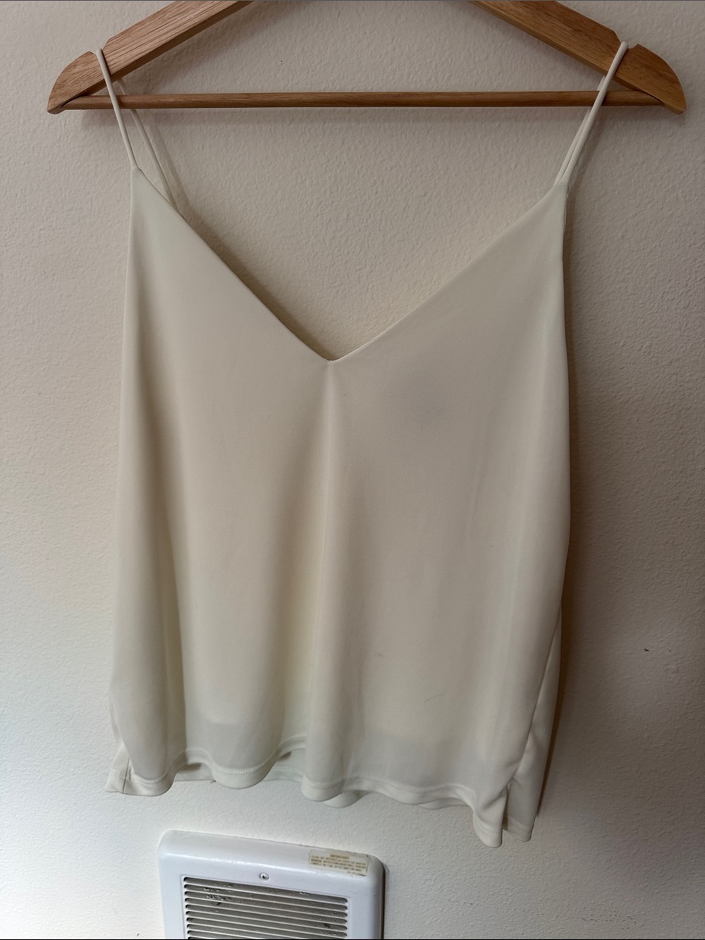 H&M Ivory V-Neck Spaghetti Strap Cami